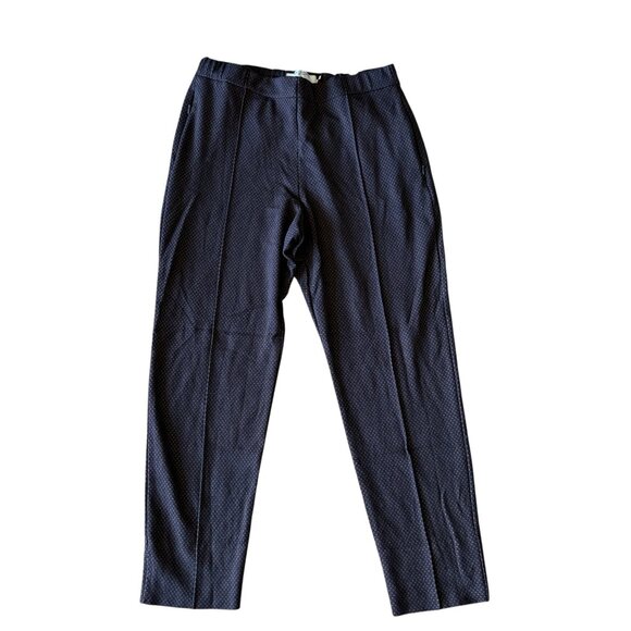 MM Lafleur Womens Pull On Pants Casual Black Red Size 6 With Pockets - Picture 1 of 4